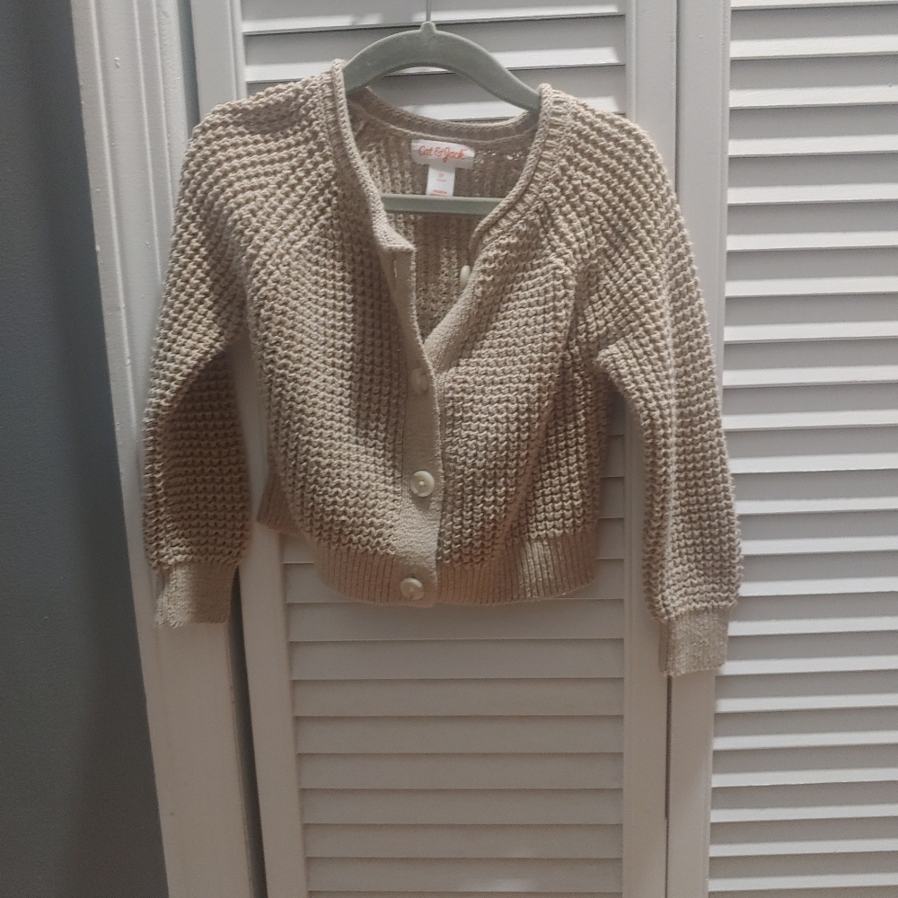 Cat & Jack Cozy Boy Beige Knit Sweater / Size 2t
